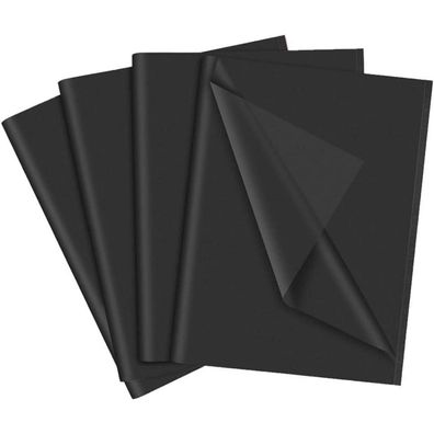 60 Blatt Schwarz Seidenpapier 35 x 50 cm Geschenkverpackung Weihnachten DIY