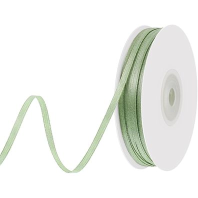 Grünes Satinband 3mm x 91m für Geschenkverpackung Deko Hochzeit