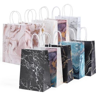 BBLIKE Papiertüten 10 Stück Geschenktüten Kraftpapier Henkel Mehrere Farben