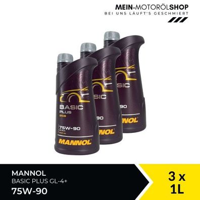 Mannol Basic Plus 75W-90 GL-4+ 3x1 Liter