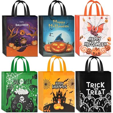 AhfuLife Halloween Geschenktüte Taschen 6 Stk Süßigkeit Trick Treat Kinderparty