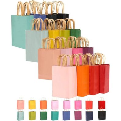 32 STK. Gcardist Kraftpapier Geschenktüten 21x15x8cm 16 Farben