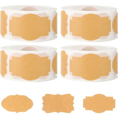 1000 Stück Selbstklebende Marmeladen Etiketten Aufkleber Set