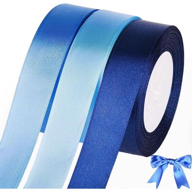 66m Satinband Blau 20mm Geschenkband Hochzeit Taufe Geburtstag Deko