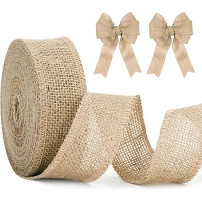 Juteband 4cm Breit 10M Vintage Geschenkband Sackleinen Hochzeitdeko