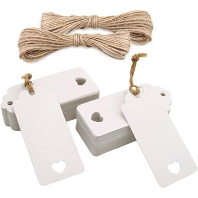 Geschenkanhänger Hochzeit Kraftpapier Etiketten 9,5 x 4,5 CM 100 Stück