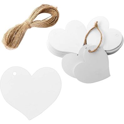 100 Herz Kraftpapier Anhänger Geschenkanhänger Hochzeit Party Valentinstag