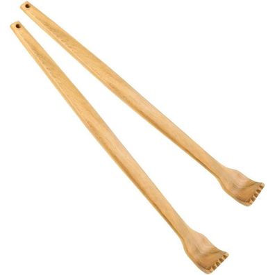 2er Set Holz Rckenkratzer langem Griff juckende Krperentspannung 15,6 Zoll+15,2