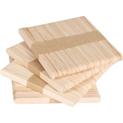 200 Stück Holzstäbchen Basteln Eiscreme Naturholz DIY 11,4 cm