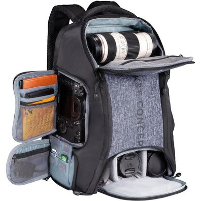 K&F Concept Kamerarucksack wasserdicht für Canon Nikon Sony Spiegelreflexkameras