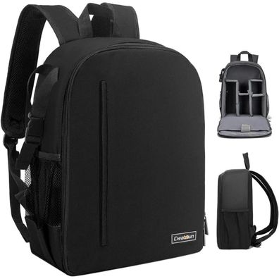 Kamerarucksack Wasserbeständig Fotorucksack DSLR/SLR Sony Canon Nikon Schwarz
