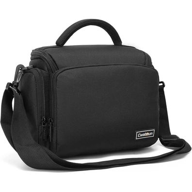 Cwatcun Kamera Fototasche SLR DSLR Wasserdicht Groß Schwarz Canon Nikon Sony
