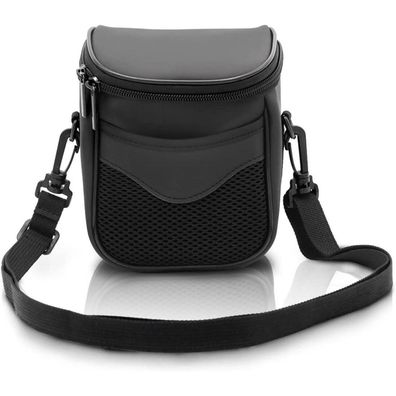 Kameratasche Canon Nikon Schwarz Umhängetasche Leder PU