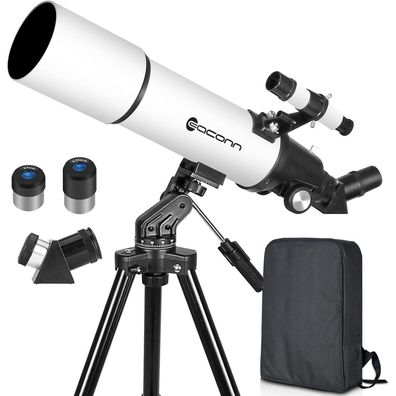 Astronomie Teleskop 80mm Aperture 600mm Refraktor für Kinder & Erwachsene