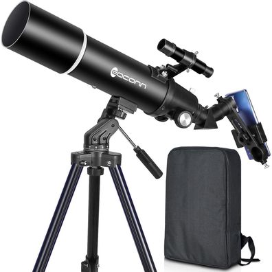 Teleskop Astronomie 80mm Aperture Refraktor für Kinder Anfänger mit Stativ und