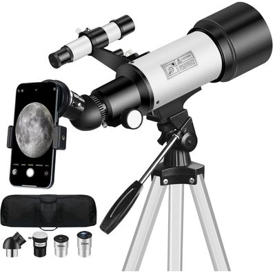 Mijiao Teleskop Astronomie Profi Teleskope 70/400mm für Anfänger mit 5x24