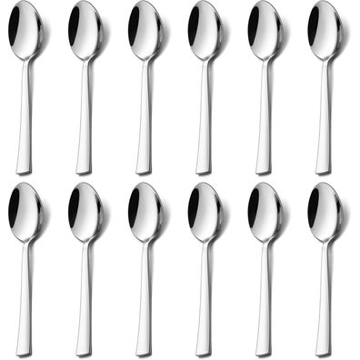 Homikit Kaffeelöffel Set 12 Stück Edelstahl Teelöffel Dessertlöffel 13,5cm