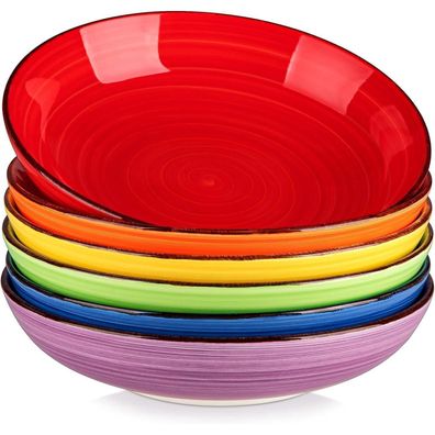 vancasso Suppenschalen Set Steingut Bonita Pastateller 6er 1500ml