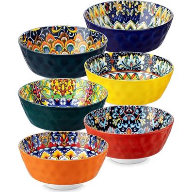 vancasso 6 Personen Suppenschalen Set Steinzeug Pastaschalen Müsli Salatschüssel