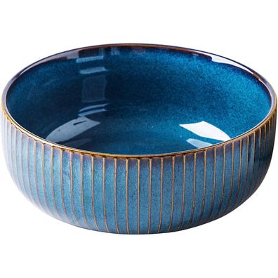 CSYY Salatschüssel Keramik 1800ML Große Porzellan Suppenschale 21cm Blau