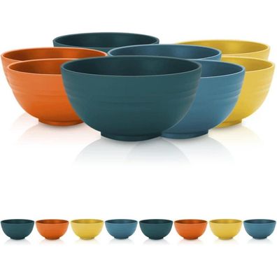 Kyraton Plastik Müslischüssel 760ml Suppenschüssel 8er Set BPA-frei