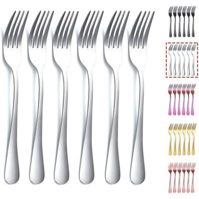 Kyraton Besteck Gabeln 6er Set 20.8cm Edelstahl Tafelgabeln Spülmaschinenfest