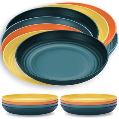 8er Set Kyraton Teller 23cm - Leicht, unzerbrechlich, spülmaschinenfest