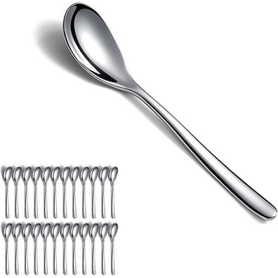 Teelöffel Set 24 Stück Edelstahl Kaffeelöffel Dessertlöffel 14cm Silber