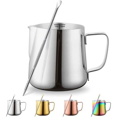 Milchaufschäumer 12oz 350ml Edelstahl Dekorationsstift Cappuccino Latte Art