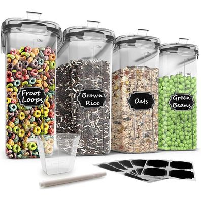 Wildone 6er Müsli-Behälter Set 384 ml luftdichte Frischhaltedosen BPA-frei