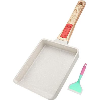 Antihaft Tamagoyaki Pfanne 19x16cm, Abnehmbarer Griff, für alle Herdarten