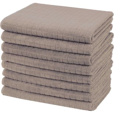 8er-Set Mikrofaser Geschirrtücher weich super saugfähig Küchentücher 45x65 cm