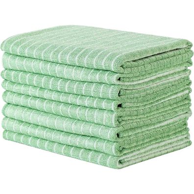 8er-Set Super weiche Bambus Microfaser Geschirrtücher 45x65cm Grün