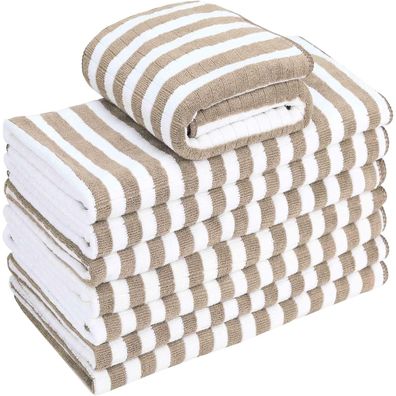 8er-Set Gryeer Microfaser Geschirrtücher 400g/m² 65x45cm Khaki