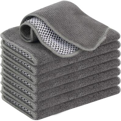 Microfaser Spültücher Spüllappen waschbar Geschirrtücher Poly-Mesh-Scheuerseite
