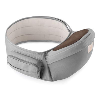 GAGAKU Baby Hüftsitz Taille Hocker 4 Tragepositionen Baumwolle Grau 0-36 Monate