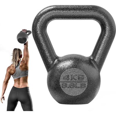 Proiron Kettlebell Professionelle Kugelhantel Gusseisen 4kg - 24kg Schwarz