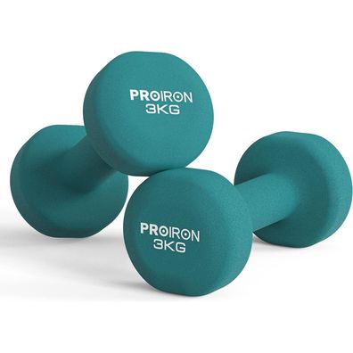 Proiron Neopren Kurzhantelset 2er-Set 2X3KG Frauen Gymnastik Yoga Kinder