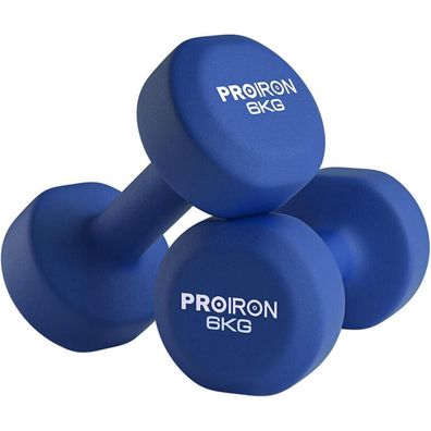Proiron Neopren Kurzhantelset 2er-Set 2 X 6KG für Damen Gymnastik Yoga Pilates