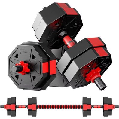 Verstellbares Hantelset 10kg 2 In 1 Achteckige Form für Kraftsport Fitness