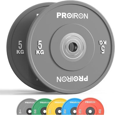 Hantelscheiben Olympic Bumper Plates 50mm Hartgummi 5-25kg 2 x 5KG