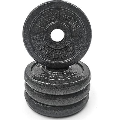 Proiron Hantelscheiben-Set Gusseisen 1,25kg 2,5kg 5kg 10kg verschiedene Größen