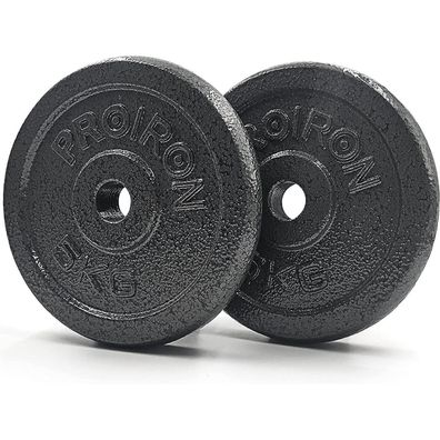 Proiron Hantelscheiben-Set aus Gusseisen 1,25/2,5/5/10 kg für 2,5 cm