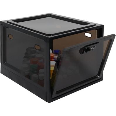 Abschließbare Box 2 Stück, Transparente Kiste mit Zahlenschloss