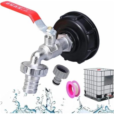 IBC Tank Zubehör 1/2 Zoll Adapter Valve für Regenwassertank 1000L