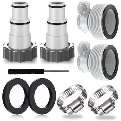 4er Pack Pool Adapter Intex Pumpe Schlauchadapter Ø 32 38 mm Pool-Schlauch