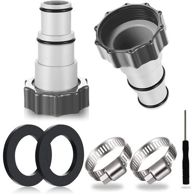 2er Pack Poolschlauch Adapter für Intex Pool, Ø 32 und 38 mm Schlauchanschluss