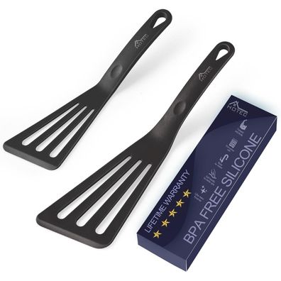 Silikon-Fischwender Pfannenwender Kochutensil Set 2-teilig Antihaftbeschichtet