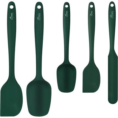 Pfannenwender-Set Silikon antihaftbeschichtet 5-teilig dunkelgrün