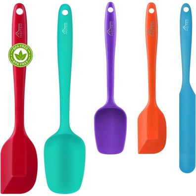 Hotec Teigschaber Silikon Spatel Set Küchenutensilien Backen Kochen Mischen